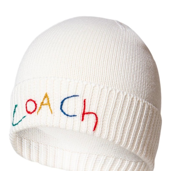 Coach White Beanie Hat - Picture 3 of 3
